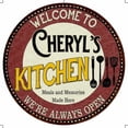 thumbnail image 1 of Cheryl's Kitchen 14" Round Metal Sign Bar Game Room Wall Decor 100140040061, 1 of 1