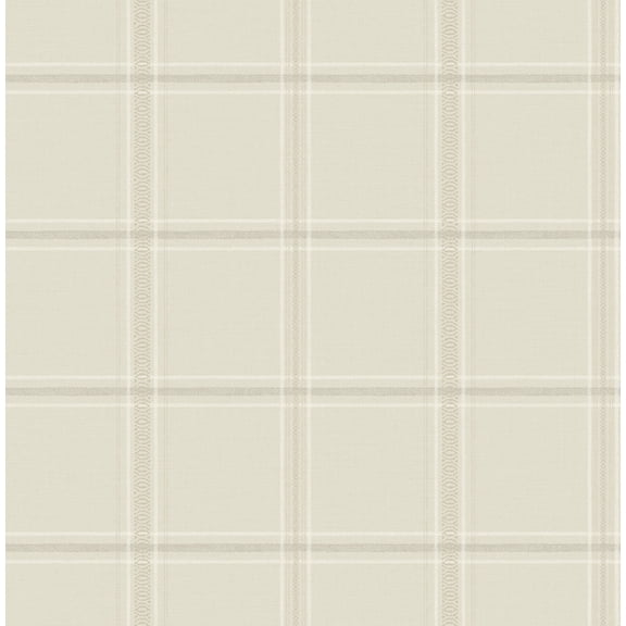 Chesapeake Auberge Ivory Plaid Wallpaper
