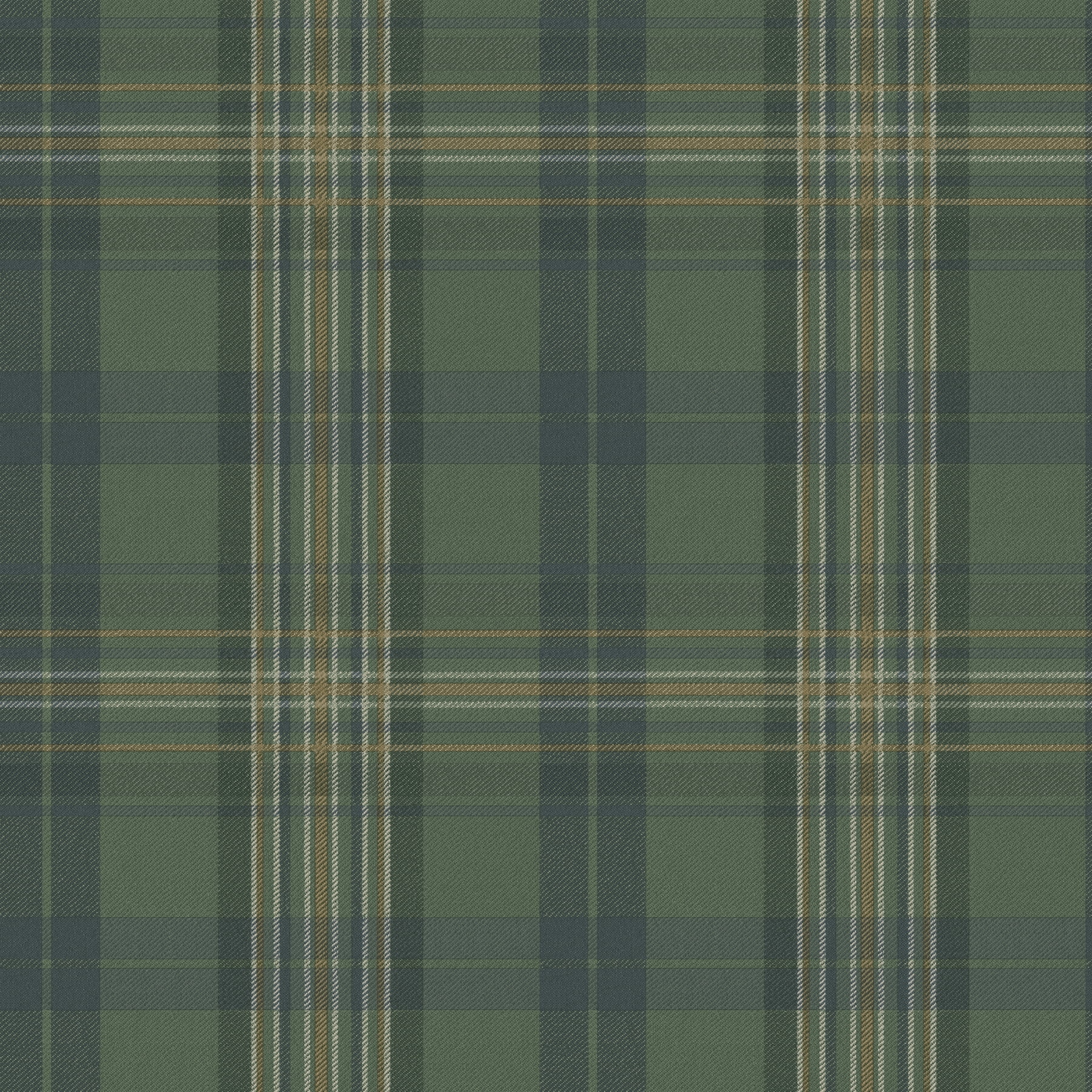 Green and Blue Tartan Plaid Pre-pasted Wallpaper Roll
