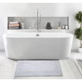 thumbnail image 1 of Chesapeake Basel reversible cotton White/Sandshell bath rug (21"x34"), 1 of 6