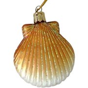 Chesapeake Bay 68827 Blown Glass Pectin Shell Hanging Ornament