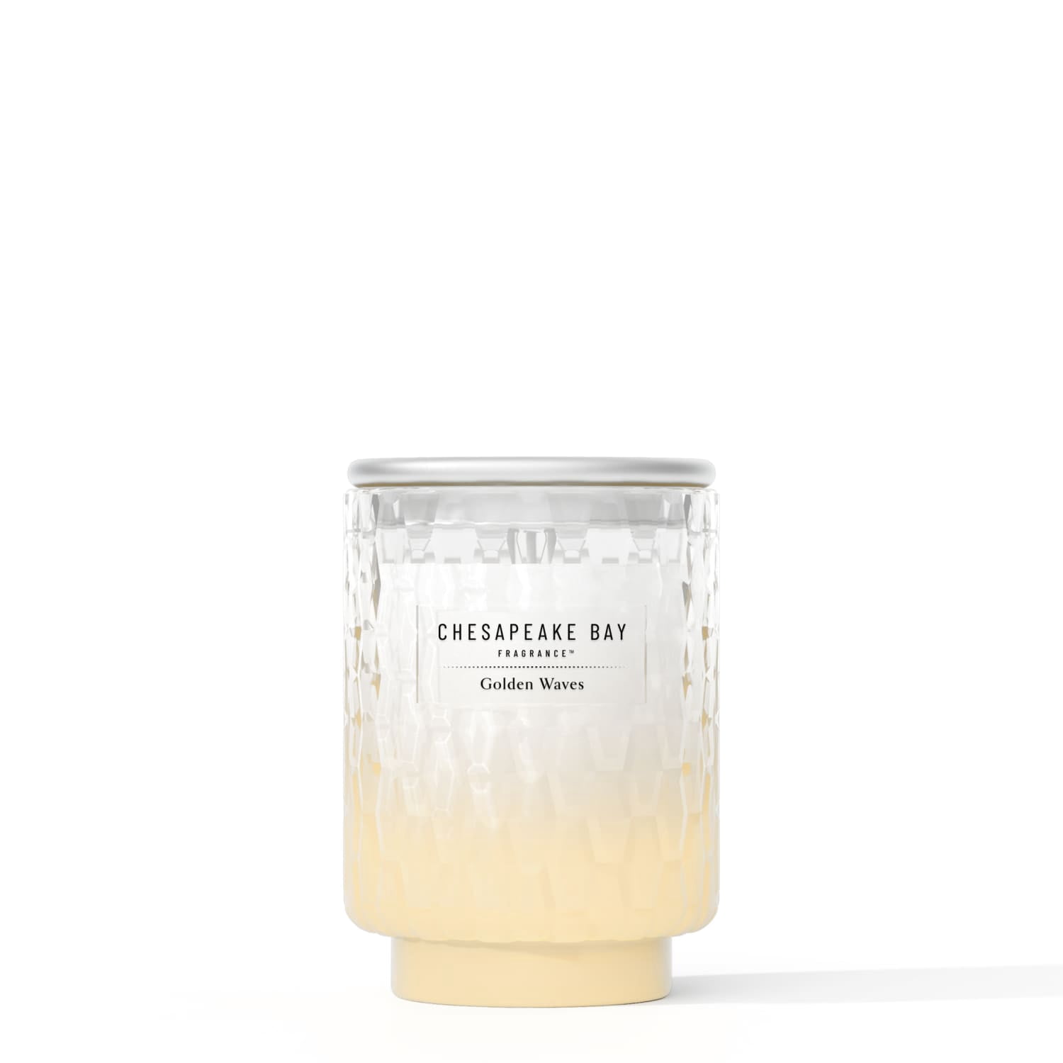 Chesapeake Bay Candle 8 oz | Golden Waves Scent |Exclusive Mood Evoking Fragrance |Textured Sea Glass-Inspired Jar