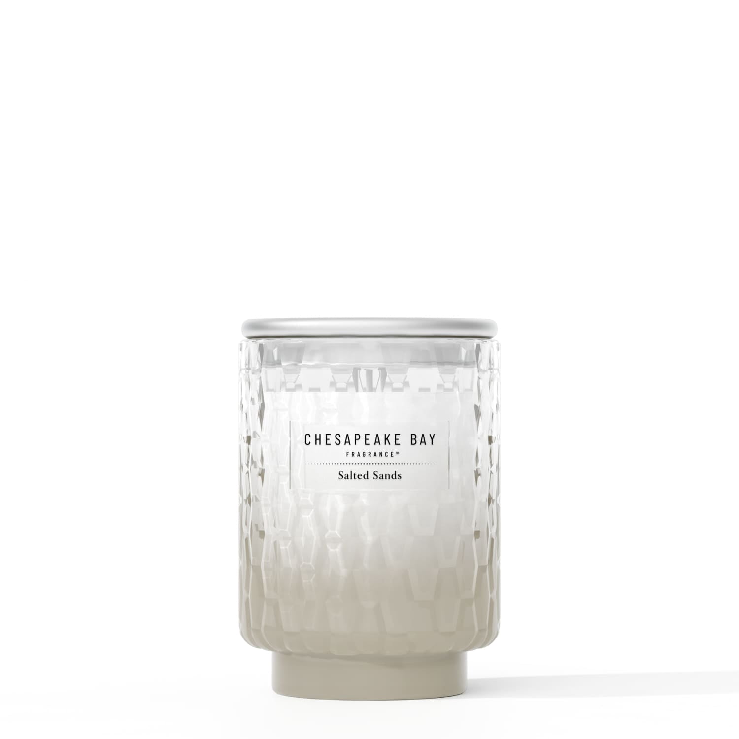 Chesapeake Bay Candle 8 oz | Salted Sands Scent |Exclusive Mood Evoking Fragrance |Textured Sea Glass-Inspired Jar | Premium Soy Blend Wax with Essential Oils