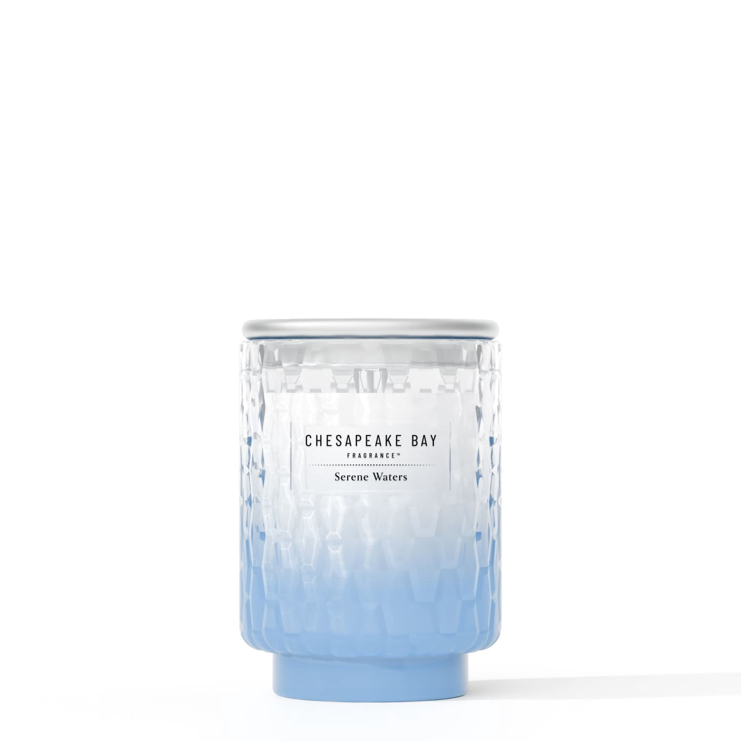 Chesapeake Bay Candle 8 oz | Serene Waters Scent |Exclusive Mood Evoking Fragrance |Textured Sea Glass-Inspired Jar | Premium Soy Blend Wax with Essential Oils