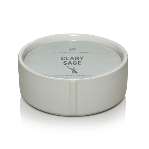 Chesapeake Bay Candle Minimalist Collection Clary Sage - 14.9oz Soft-Touch 3-Wick Ceramic Candle