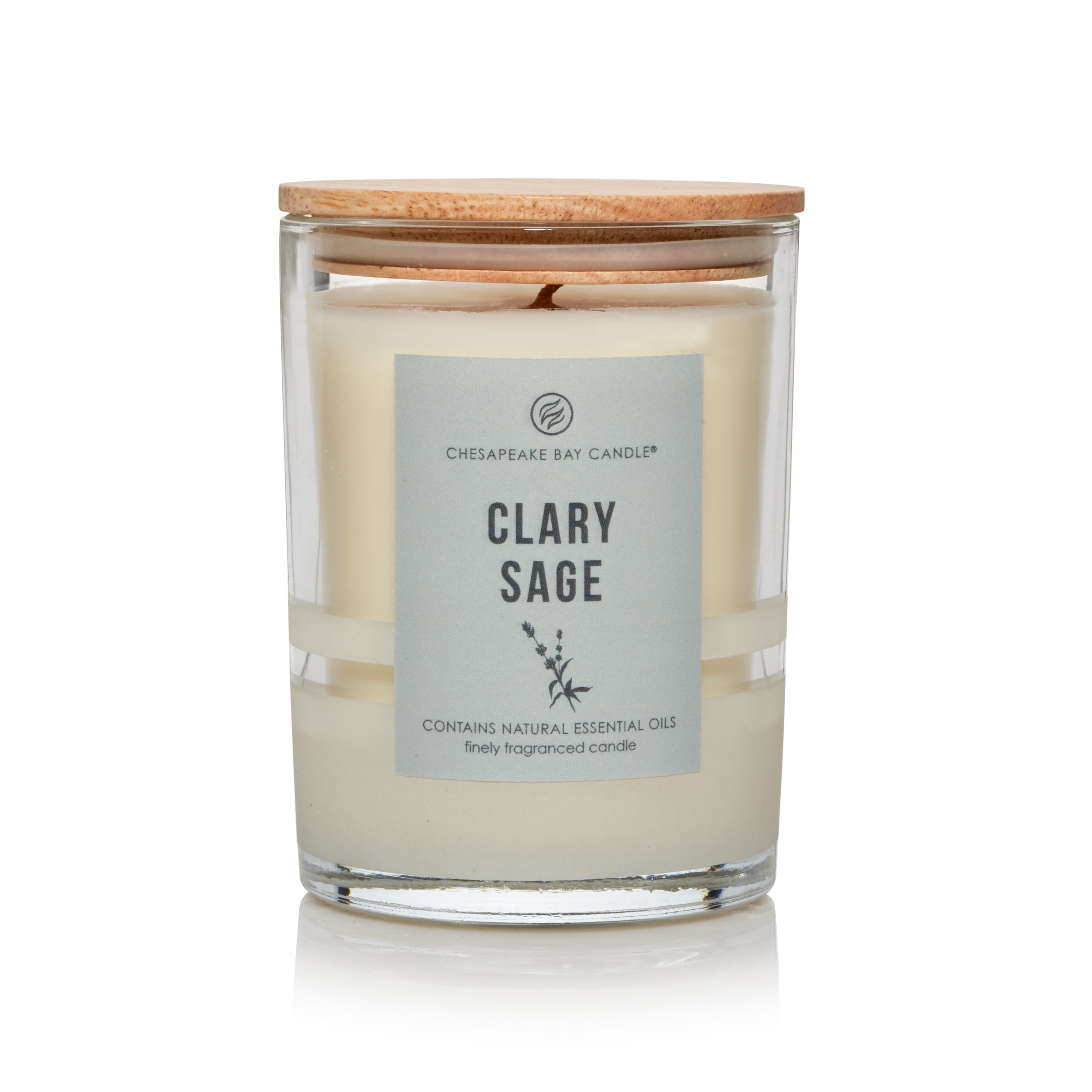 Chesapeake Bay Candle Minimalist Collection Clary Sage - 8oz Half-Frosted Jar Candle