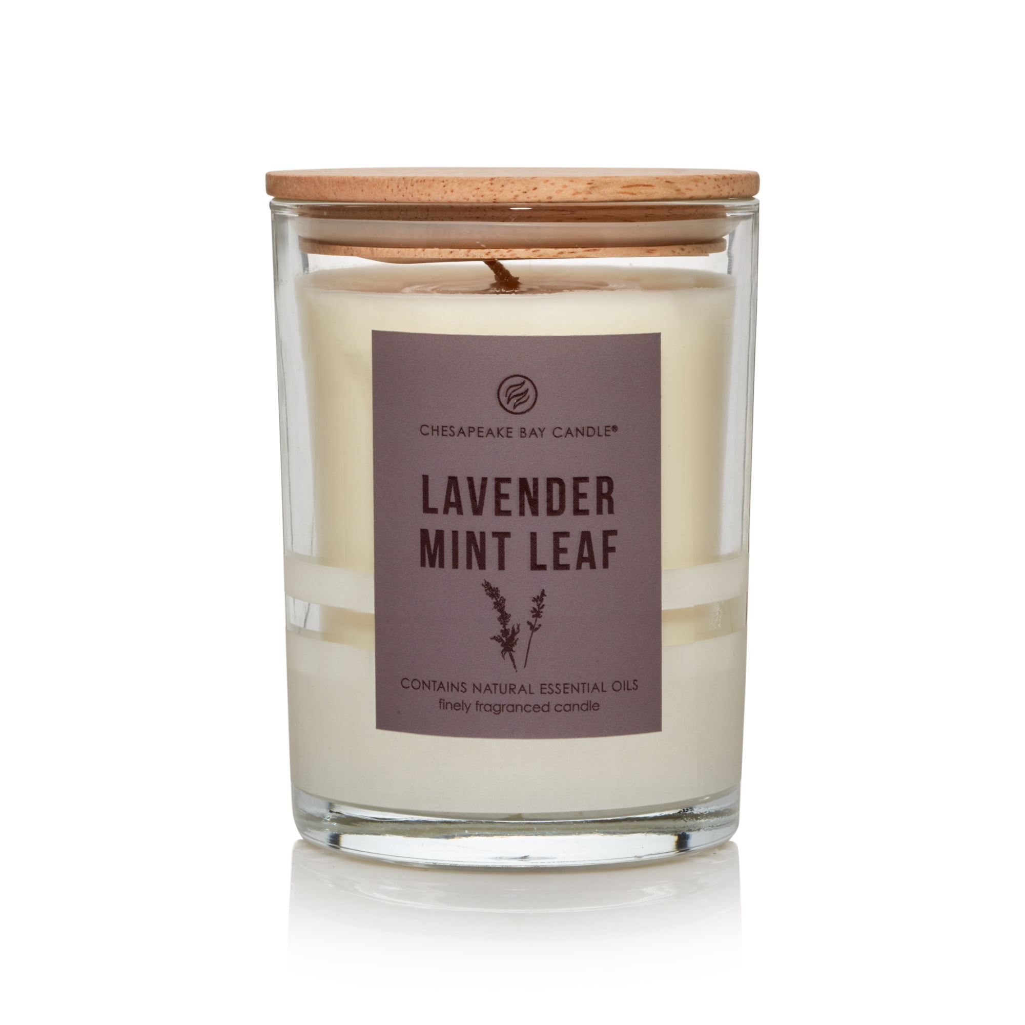 Chesapeake Bay Candle Minimalist Collection Lavender Mint Leaf - 8oz Half-Frosted Jar Candle