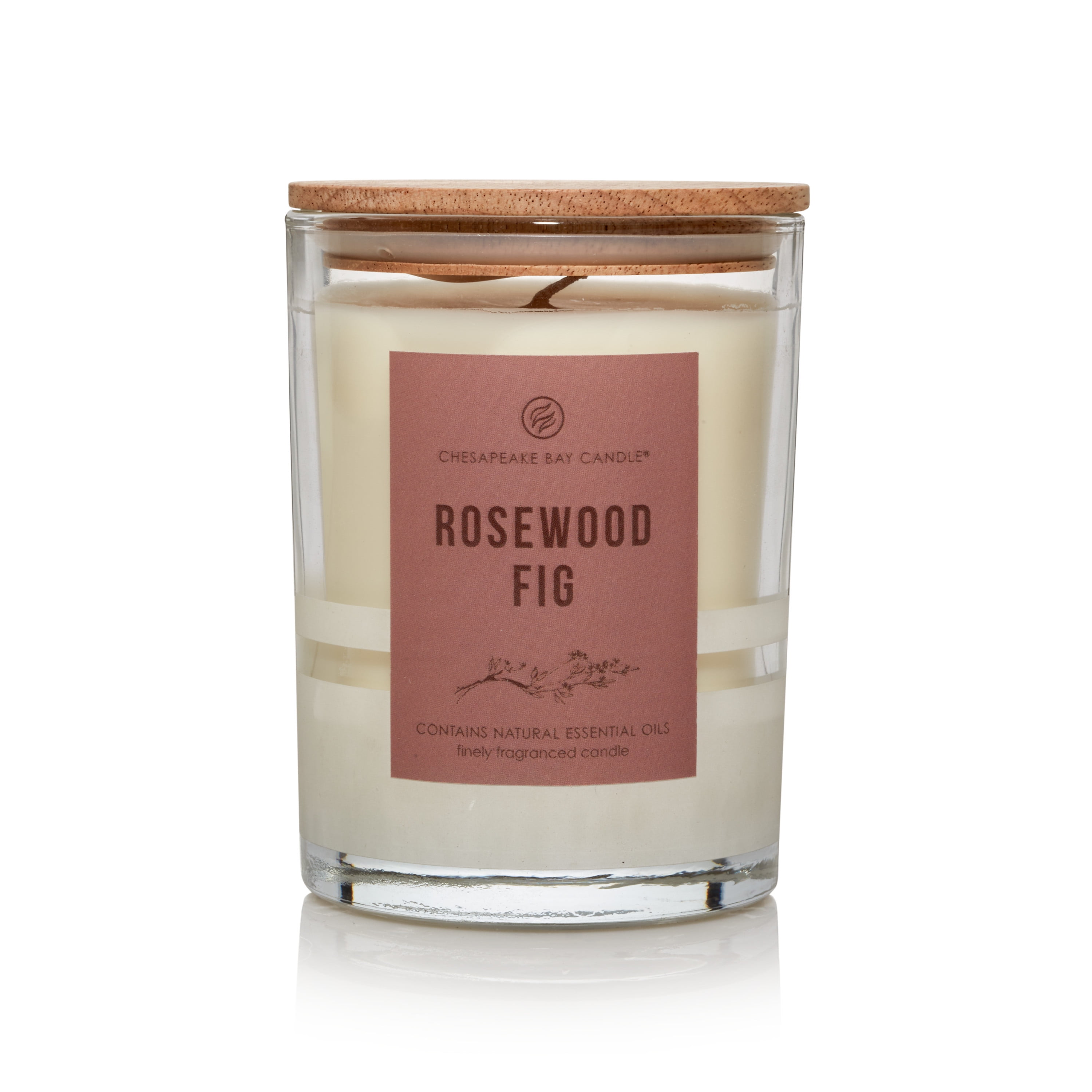 Chesapeake Bay Candle Minimalist Collection Rosewood Fig - 8oz Half-Frosted Jar Candle