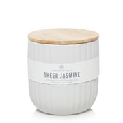 Chesapeake Bay Candle Minimalist Collection Sheer Jasmine - 10.1oz Soft-Touch Medium Ribbed Jar Candle