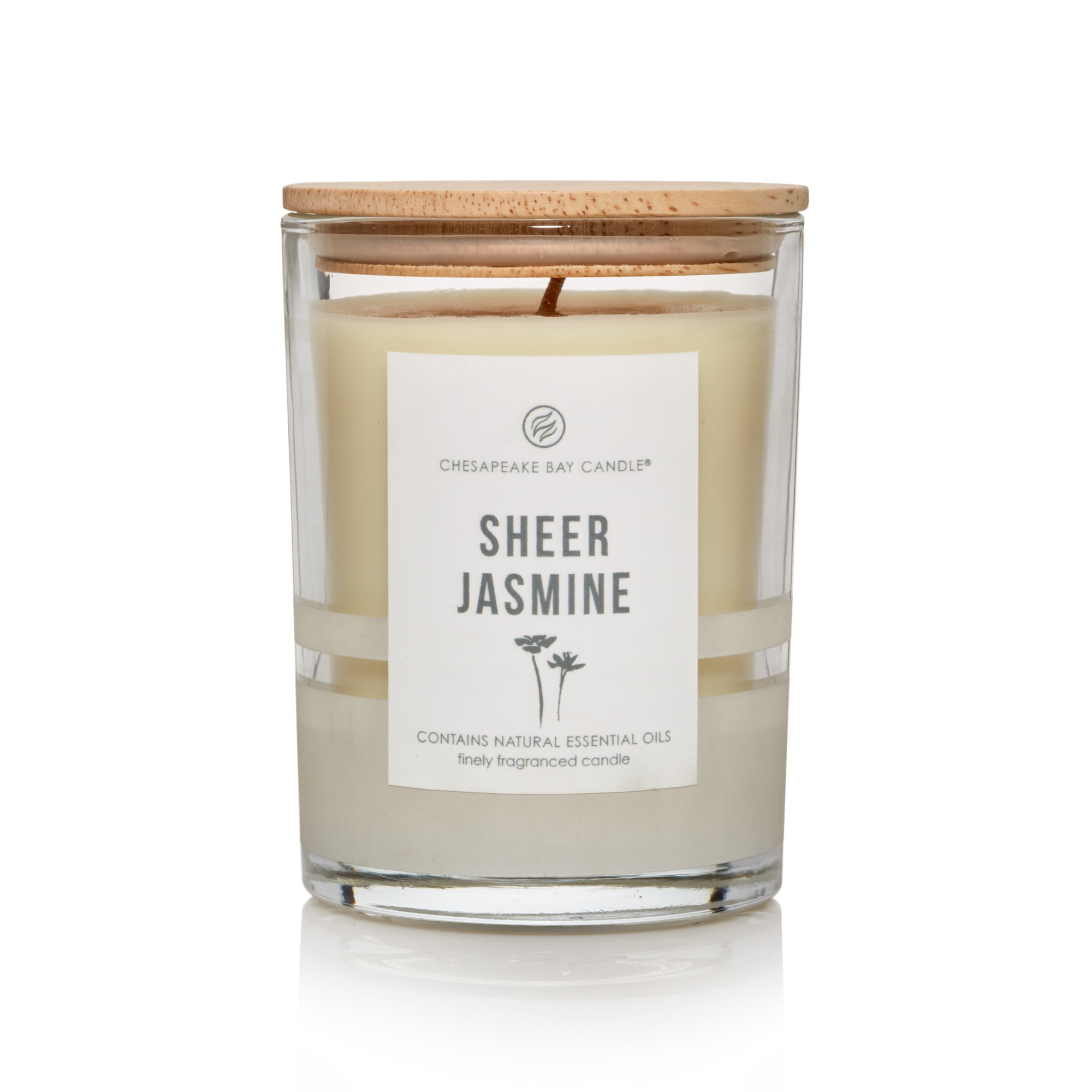 Chesapeake Bay Candle Minimalist Collection Sheer Jasmine- 8oz Half-Frosted  Jar Candle