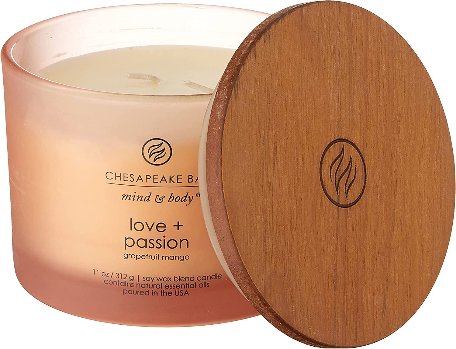 Love + Passion Pink Soy Wax Scented Jar Candle