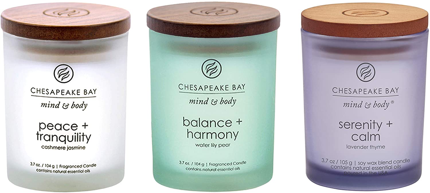 Chesapeake Bay Candle Peace + Tranquility, Balance + Harmony, Serenity + Calm Scented Candle Gift Set, Small Jar (3-Pack), Assorted - image 1 of 3