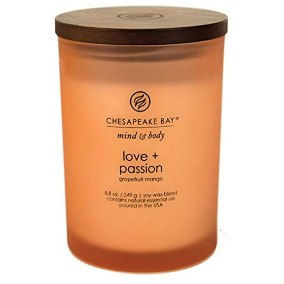 Chesapeake Bay Candle Scented Candle, Love + Passion (Grapefruit Mango), Medium