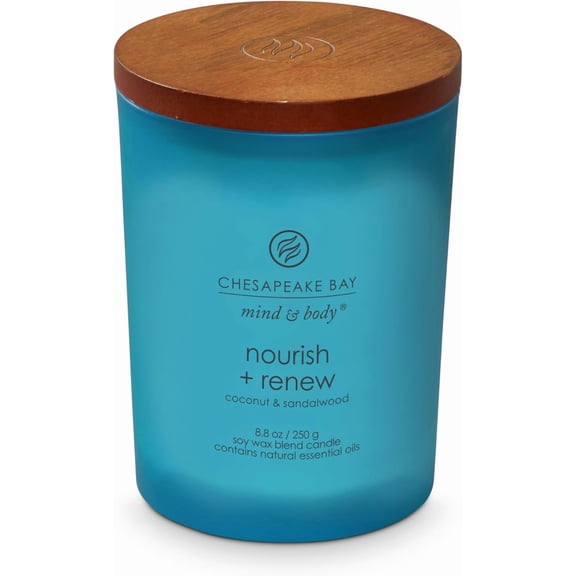 Chesapeake Bay Candle Scented Candle, Nourish + Renew (Coconut & Sandalwood), Medium