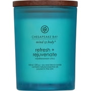Chesapeake Bay Candle Scented Candle, Refresh + Rejuvenate Mediterranean Citrus, Medium