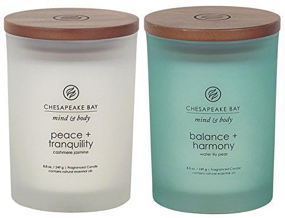Chesapeake Bay Candle Scented Candles, Peace + Tranquility & Balance + Harmony, Medium (2-Pack) - image 1 of 8