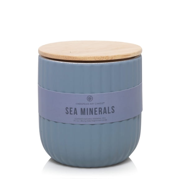 Chesapeake Bay Candle Scented Candle, Sea Minerals, Medium Jar with Natural Essential Oils, Minimalist Collection