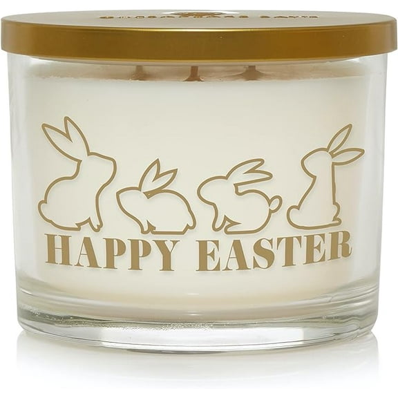 Chesapeake Bay Candle Sentiments Collection -  Happy Easter (Strawberry Milk Cookies) Scented 3-Wick Candle