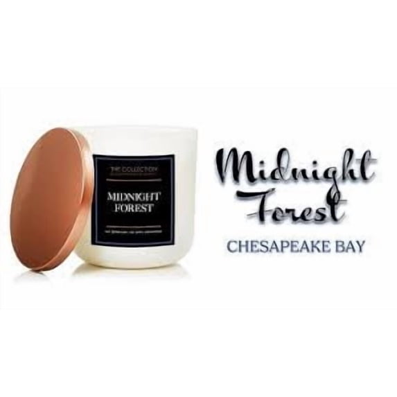 Chesapeake Bay Candle - The Collection - MIDNIGHT FOREST - 12oz Medium 2-Wick Candle - Mint Leaves, Balsam Fir, and Green Apple