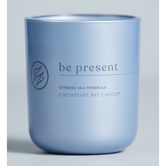 Chesapeake Bay Candles Intentions Collection - Be Present: Live in the moment (Cypress Sea Minerals) Medium 2-Wick Tumbler Candle