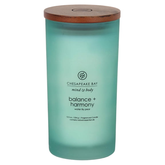 Chesapeake Bay Candles Mind & Body Collection - Balance & Harmony (Water Lily Pear) Large Single Wick Jar Candle