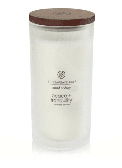 Chesapeake Bay Candles Mind & Body Collection - Peace & Tranquility (Cashmere Jasmine) Large Single Wick Jar Candle