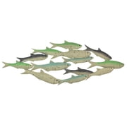 Chesapeake Bay Ltd 28 inch Metal Tropical School of Fish Wall Sculpture