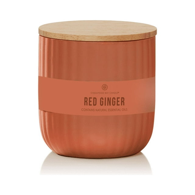 Chesapeake Bay Red Ginger - 10.1oz Medium Ribbed Jar Candle