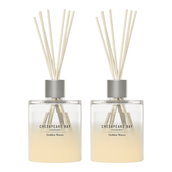Chesapeake Bay Reed Diffuser, Golden Waves, 5.7 oz (2 Pack)