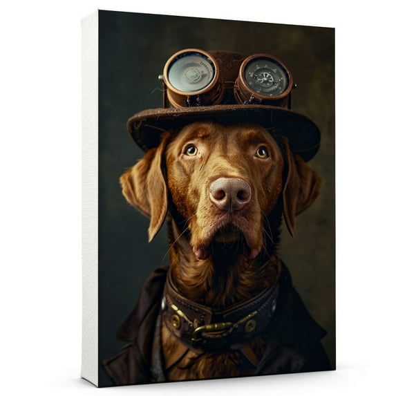 Chesapeake Bay Retriever Dog Canvas Painting Canvas Art Prints Bathroom Artwork for Wall Living Room Bedroom Bathroom Wall Art Framed Art Wall Decor Wood Wall Hanging Art