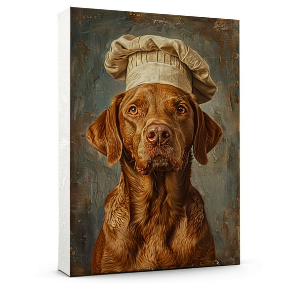 Chesapeake Bay Retriever Dog Canvas Wall Art, Chesapeake Bay Retriever Dog Poster Print Kitchen Wall Art, Kitchen Animal Pictures Wall Decor For Dining Room
