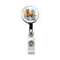 thumbnail image 1 of Chesapeake Bay Retriever Dog Watercolor Style Retractable Reel ID Badge Key Card Name Tag Holder with Clip, 1 of 7