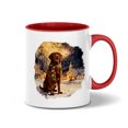 thumbnail image 1 of Chesapeake Bay Retriever Happy New Year 2026 with Fireworks on New Year's Eve 11oz Accent Two-tone Mug Chessie Dog Lover Coffee Tea Cup - 12022, 1 of 5
