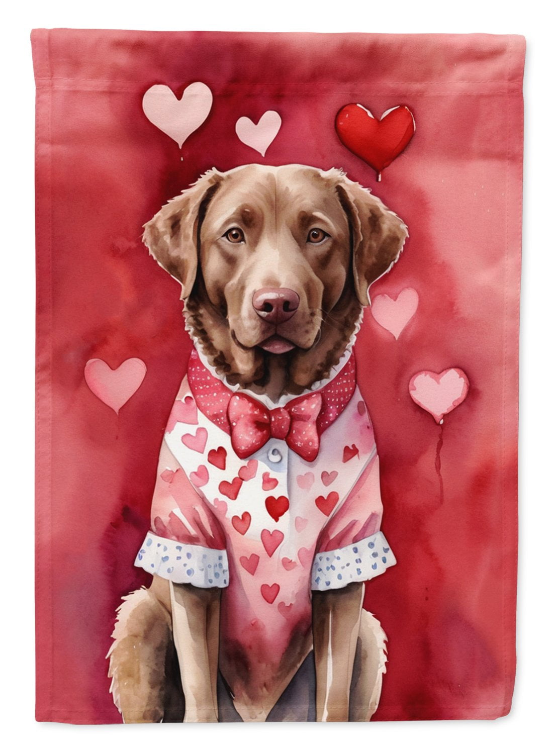 Chesapeake Bay Retriever My Valentine House Flag 28 in x 40 in