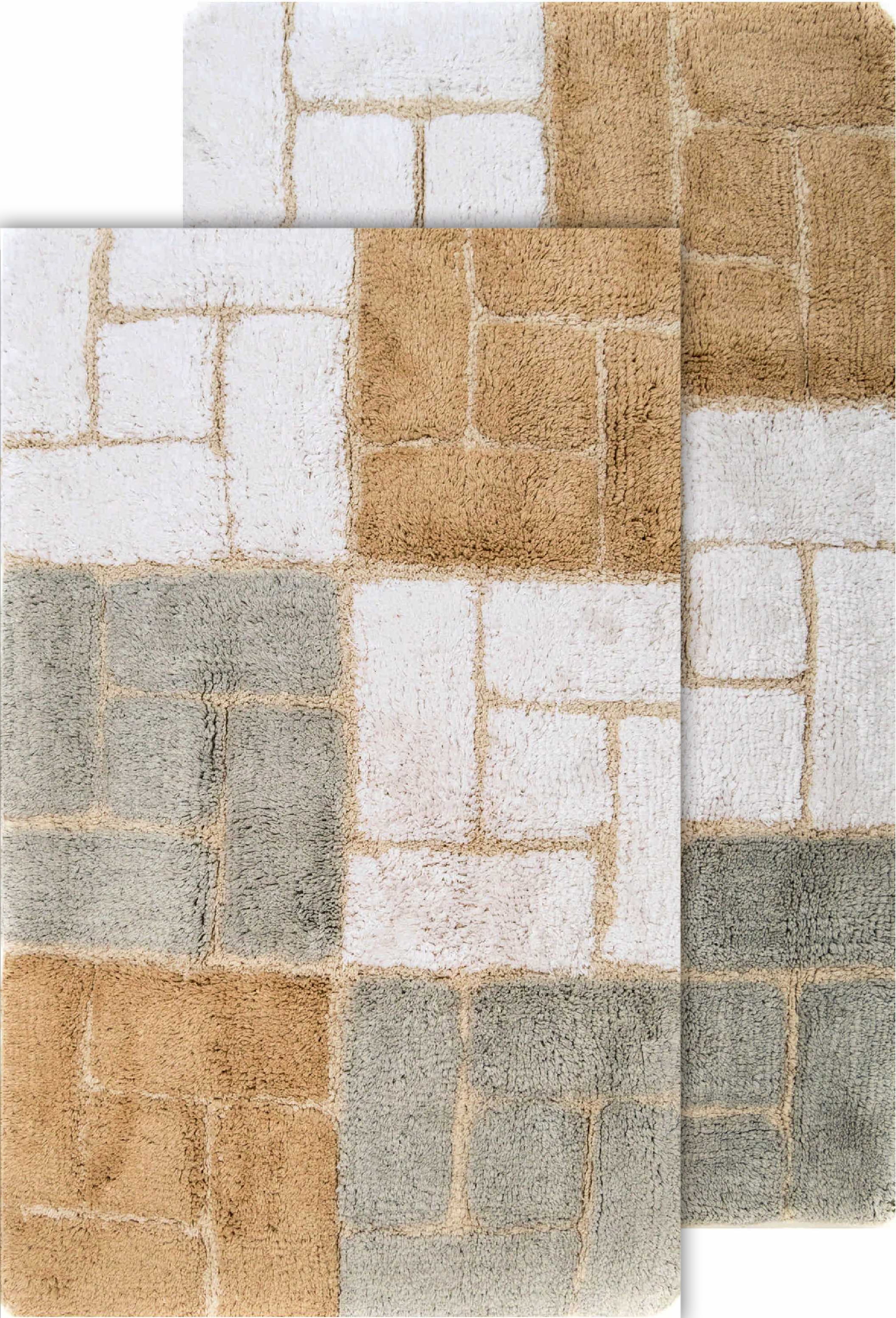 Berkeley Spa Cotton Blend Geometric Bath Rug Set