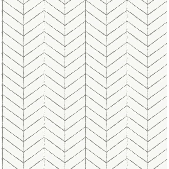Chesapeake Bison Taupe Herringbone Unpasted Non Woven Wallpaper, 20.5-in by 33-ft, 56.4 sq. ft.