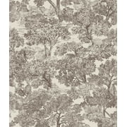 Chesapeake Blyth Brown Toile Unpasted Non Woven Wallpaper, 20.5-in by 33-ft, 56.4 sq. ft.