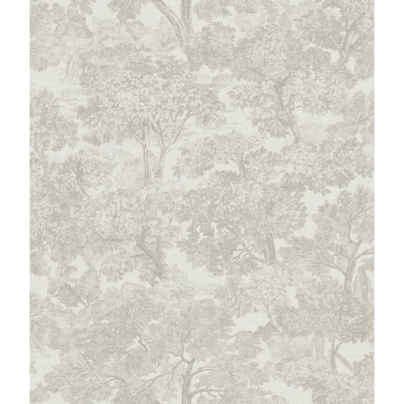 Chesapeake Blyth Grey Toile Unpasted Non Woven Wallpaper, 20.5-in by 33-ft, 56.4 sq. ft.