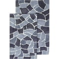 thumbnail image 1 of Chesapeake Boulder 2pc Silver Blue Washable Bath Rug Set (21"x34" & 24"x40"), 1 of 6