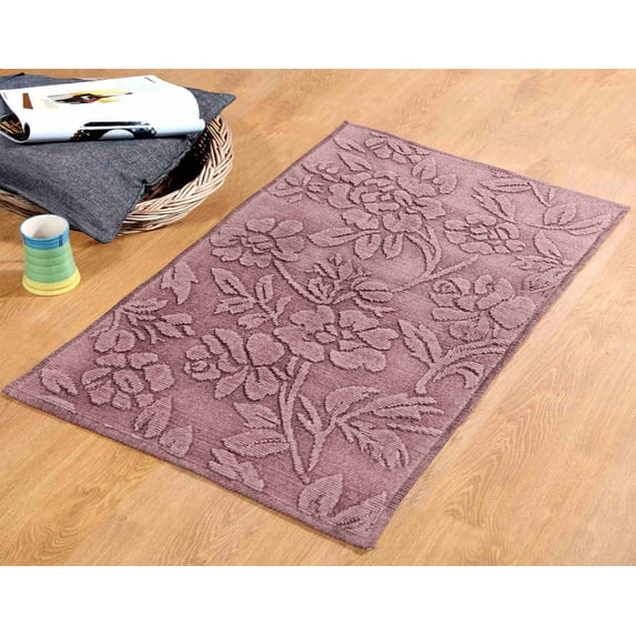Chesapeake Branson Stonewashed Floral Dusty Orchid Accent Rug (27"x45")
