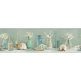 thumbnail image 1 of Chesapeake Cahoon Teal Vases Border Prepasted Non Woven Blend Wallpaper, 8-in by 15-ft, 56.4 sq. ft., 1 of 3