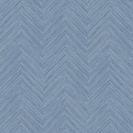 Chesapeake Caladesi Blue Faux Linen Wallpaper