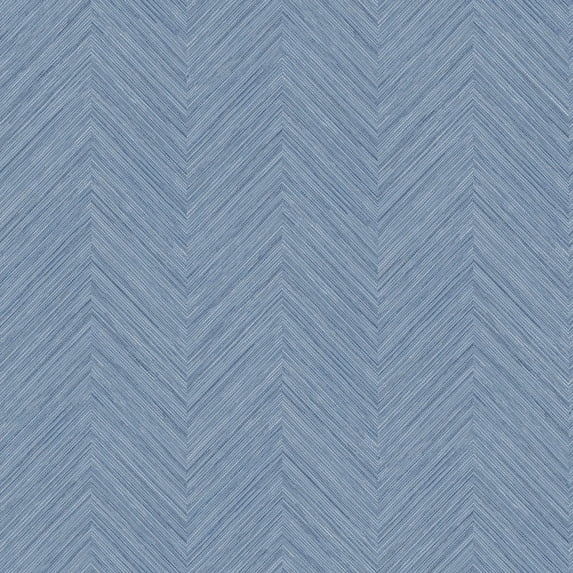 Chesapeake Caladesi Blue Faux Linen Wallpaper