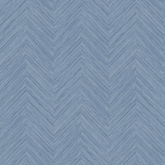 Chesapeake Caladesi Blue Faux Linen Wallpaper
