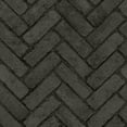 thumbnail image 1 of Chesapeake Canelle Black Brick Herringbone Wallpaper, 1 of 7