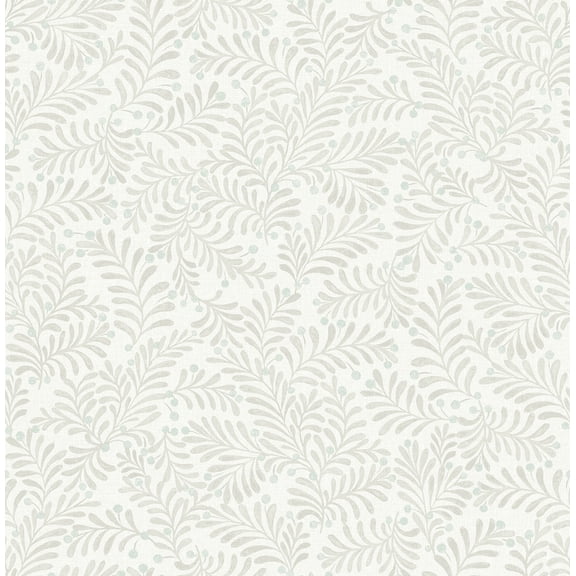 Chesapeake Chrysantha Light Grey Berry Branches Wallpaper
