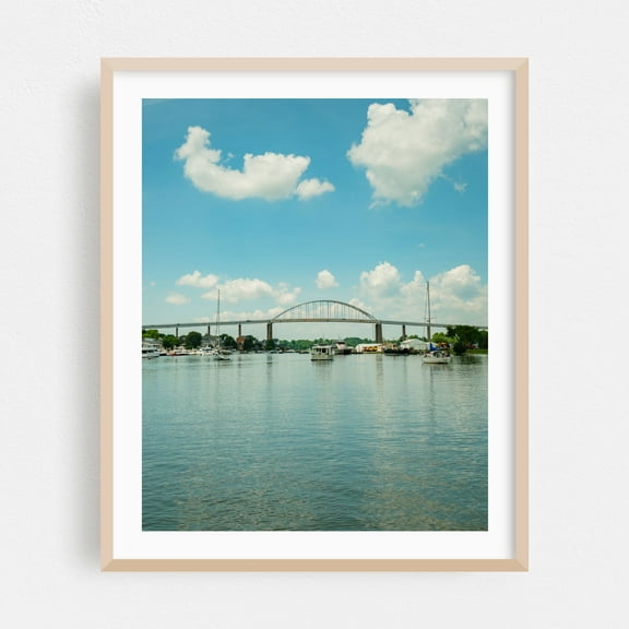 Chesapeake City 03 - Chesapeake City Maryland Photography Oak Framed Wall Art Print 16 x 20 inches