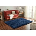 thumbnail image 1 of Chesapeake Comfy Shag Navy Area Rug (5' x 7'), 1 of 6
