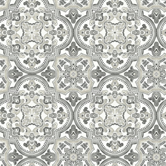 Chesapeake Concord Black Medallion Wallpaper
