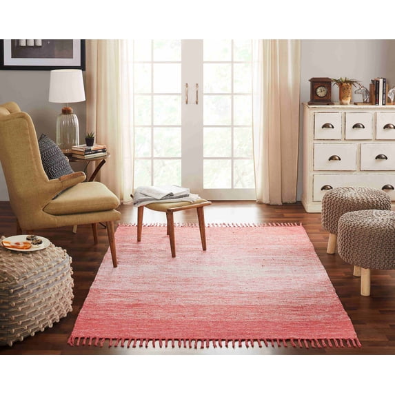 Chesapeake Cotton Ombre Coral Area Rug (5'x7')